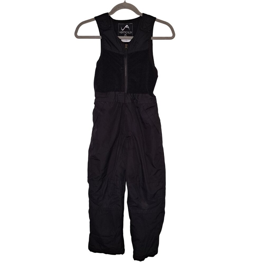 Vertical 9 Black Bib Style Overall Snow Pants Unisex Size XS 6/7